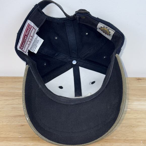 Vintage Harley Davidson Hat Cap Strap Back Black Ride Like The Wind Wool Leather - Picture 7 of 11